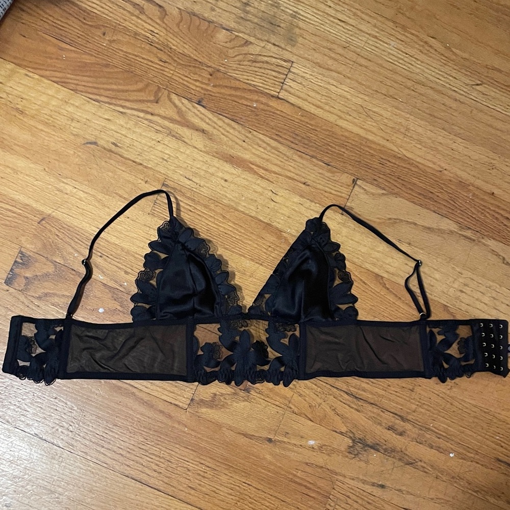Victoria's Secret Black Lace Triangle Bra